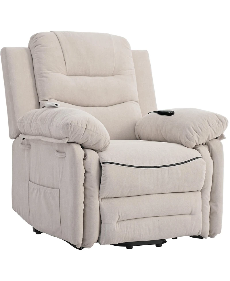 Massage Recliner,Power Lift Chair for Elderly with Adjustable Massage and Heating Function,Recliner Chair with Infinite Position and Side Pocket for L