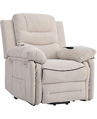 Massage Recliner,Power Lift Chair for Elderly with Adjustable Massage and Heating Function,Recliner Chair with Infinite Position and Side Pocket for L