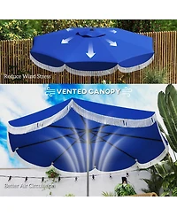 Outsunny 9FT Patio Umbrella Upf 30+ Vented Market Umbrella