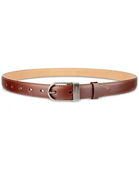 Calvin Klein Engraved Center Bar Buckle Dress Belt