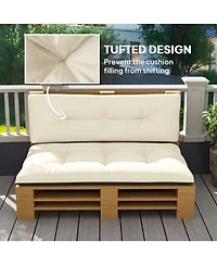 Outsunny 2 Seat Pallet Cushions 3.9 in. Sofa Cushions, Dark
