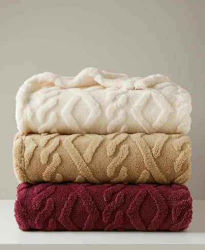 Premier Comfort Cozy Cable Throw Blanket, 50" x 60" (A $30.00 Value)