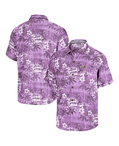 Tommy Bahama Men's Purple Baltimore Ravens Coconut Point Isla Palmetta Camp Button-Up Shirt