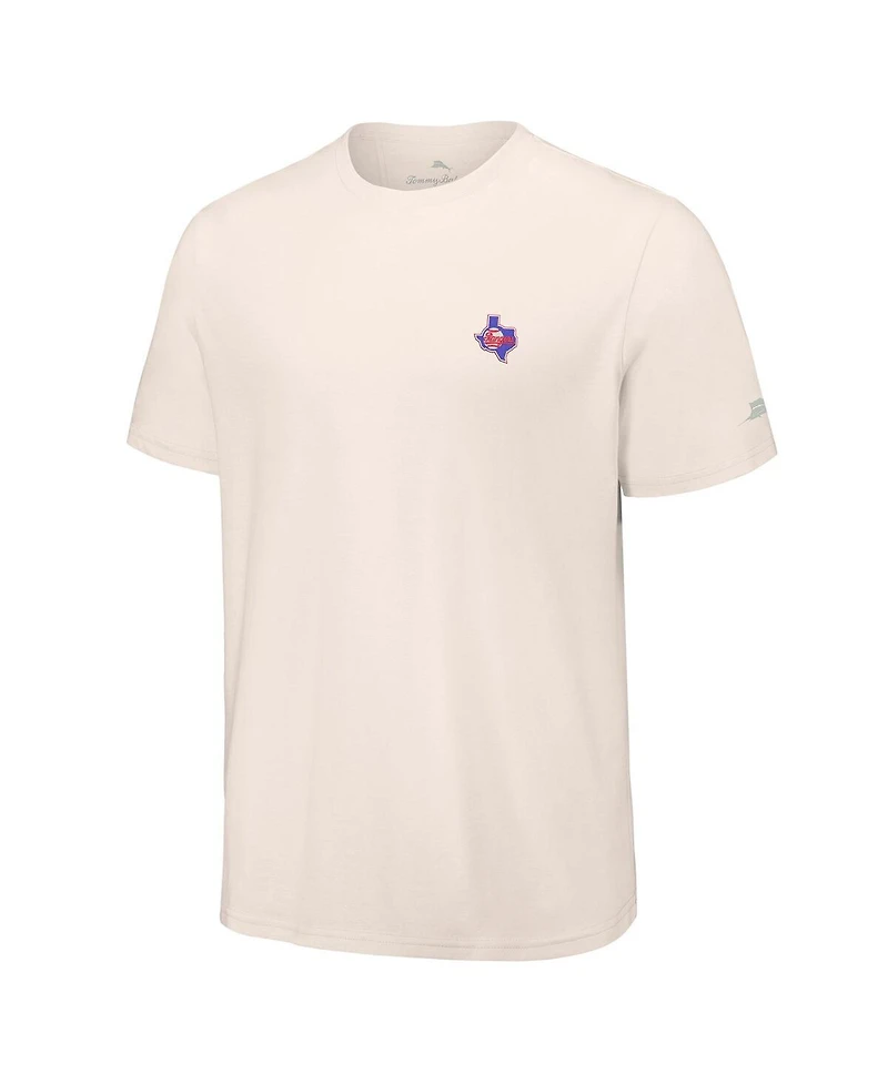 Tommy Bahama Men's  Cream Texas Rangers Fly Ball Club T-Shirt