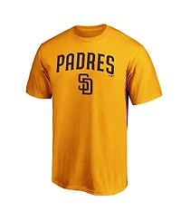 Fanatics Men's Gold San Diego Padres Team Logo Lockup T-Shirt