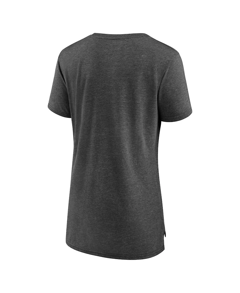 Fanatics Mto Label Women's Gray Pittsburgh Pirates Weathered Logo Tri-Blend T-Shirt