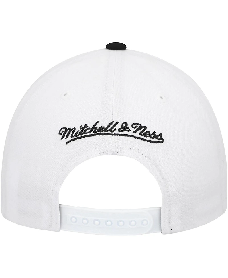 Mitchell & Ness Men's White/Black Miami Heat Hardwood Classics Core 2-Tone 2.0 Pro Snapback Hat