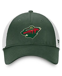 Fanatics Men's Green/White Minnesota Wild Core Primary Logo Trucker Adjustable Hat