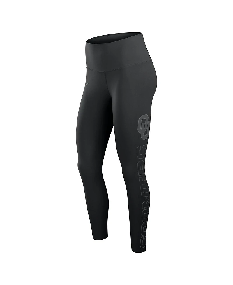 Nike Women's Black Oklahoma Sooners Zenvy Performance Leggings