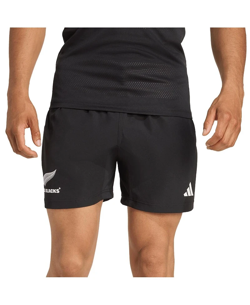 Adidas Men's Black New Zealand Rugby 2025/26 Home Shorts