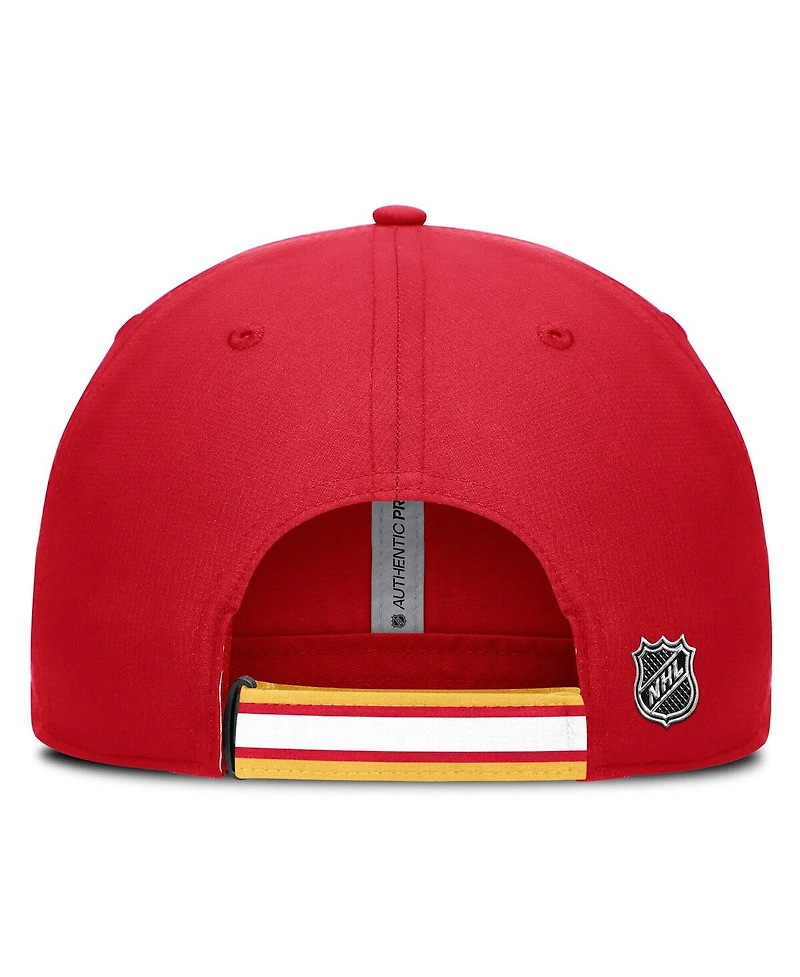Fanatics Men's Red/Gold Calgary Flames Authentic Pro Ripstop Adjustable Hat