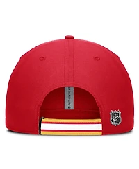 Fanatics Men's Red/Gold Calgary Flames Authentic Pro Ripstop Adjustable Hat
