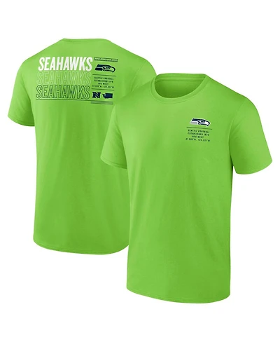Fanatics Men's Neon Green Seattle Seahawks Repeat Stats T-Shirt