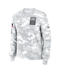 Nike Women's Arctic Camo New York Giants 2024 Salute To Service Performance Long Sleeve T-Shirt