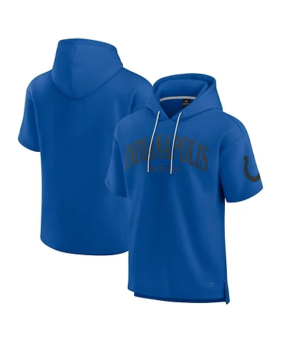 Fanatics Men's and Women's Royal Indianapolis Colts Elements Ready Short Sleeve Pullover Hoodie