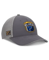 Fanatics Men's Gray St. Louis Blues Authentic Pro Home Ice Trucker Adjustable Hat