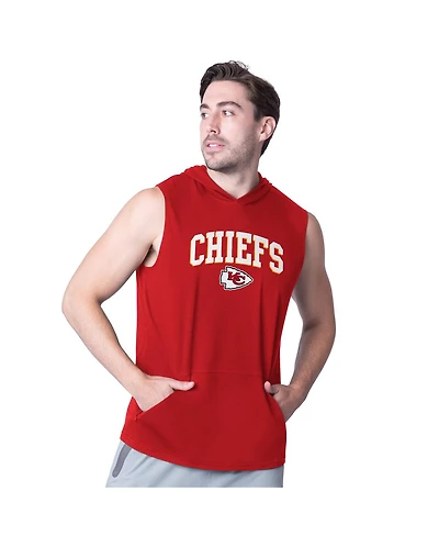 Msx by Michael Strahan Men's Red Kansas City Chiefs Action Sleeveless Pullover Hoodie