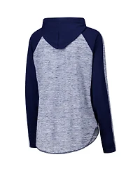 G-iii 4Her by Carl Banks Women's Navy Michigan Wolverines Underdog Bling Raglan Long Sleeve Hoodie T-Shirt