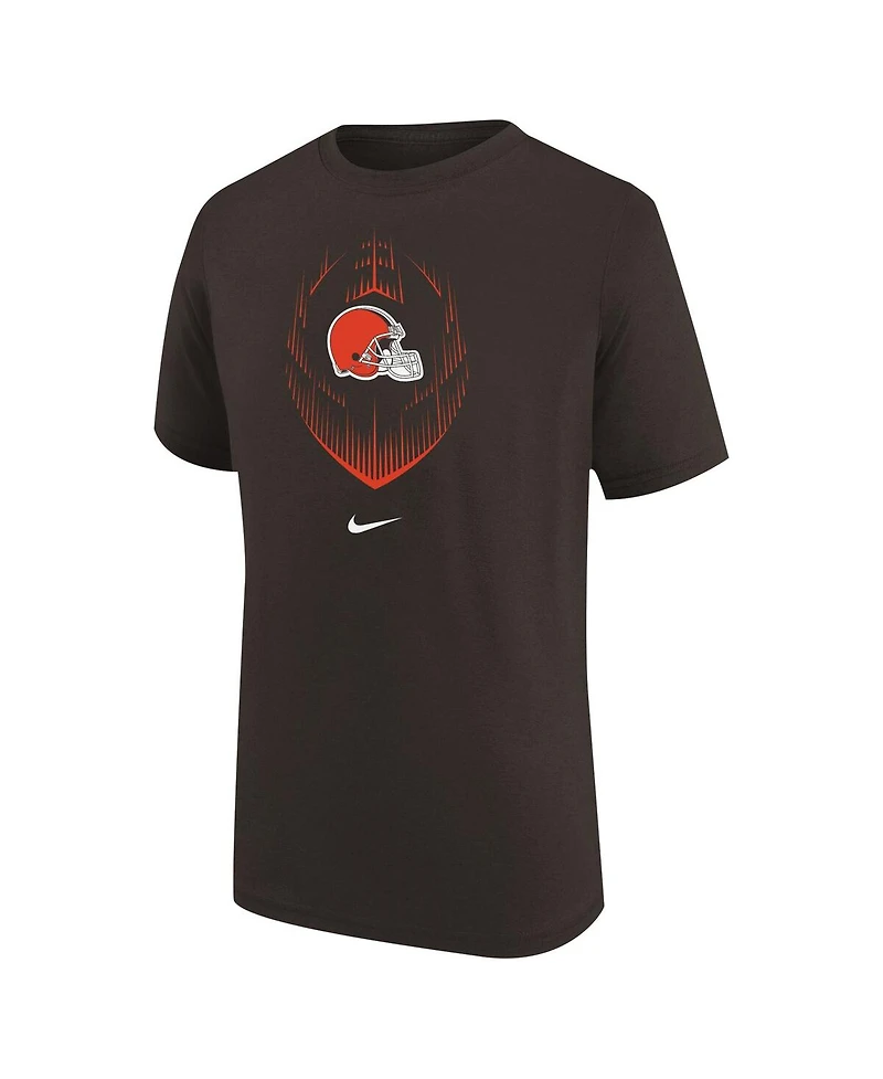 Nike Big Boys and Girls Brown Cleveland Browns Legend Icon T-Shirt