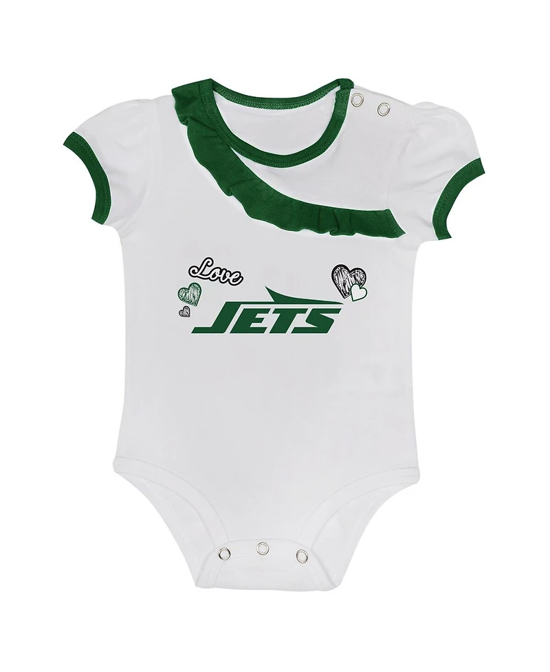 Outerstuff Baby Boys and Girls 2-Piece New York Jets Love My Team Bodysuit and Skirt Set