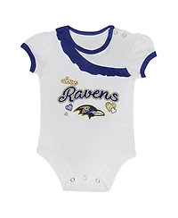 Outerstuff Baby Boys and Girls 2-Piece Baltimore Ravens Love My Team Bodysuit and Skirt Set