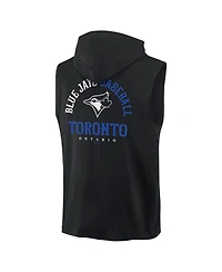 Fanatics Men's Black Toronto Blue Jays Fire Speed Sleeveless Pullover Hoodie