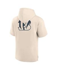 Fanatics Men's Cream Cincinnati Bengals Elements Future Ground Lettering Short Sleeve Pullover Hoodie