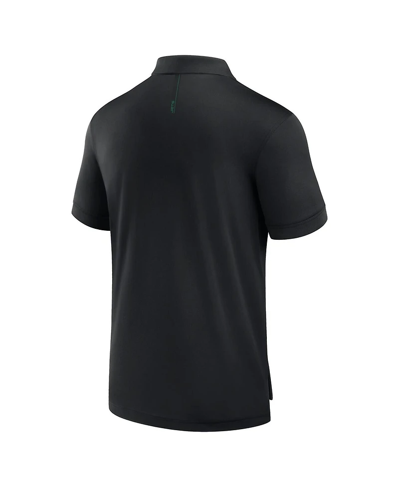 Fanatics Men's Black New York Jets Front Office Move Mono Polo Shirt