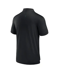 Fanatics Men's Black New York Jets Front Office Move Mono Polo Shirt
