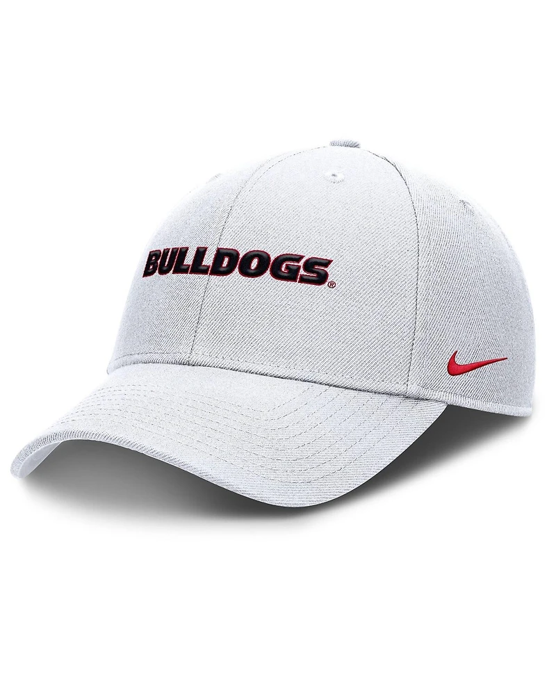 Nike Men's White Georgia Bulldogs 2025 On-Field Rise Performance Adjustable Hat