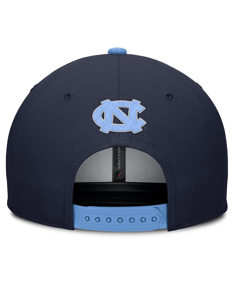 Jordan Men's Navy/Carolina Blue North Carolina Tar Heels 2025 Sideline Campus Pro Local Snapback Hat
