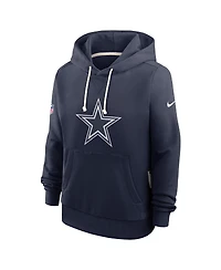Nike Women's Navy Dallas Cowboys Sideline Initial Home Performance Pullover Hoodie