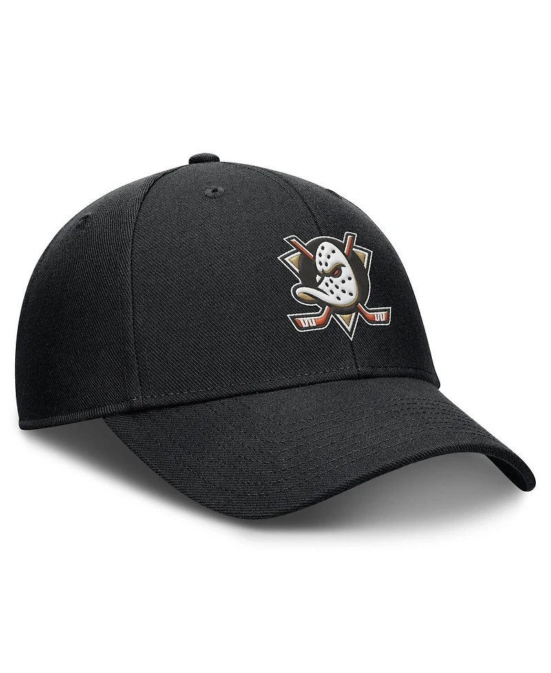 Fanatics Men's Black Anaheim Ducks Adjustable Hat