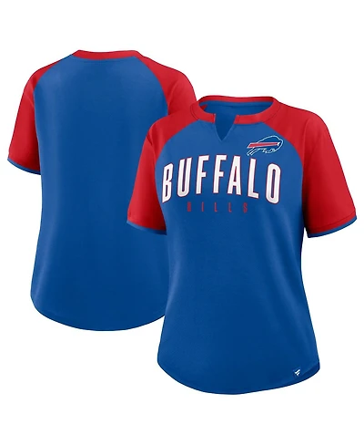 Fanatics Women's Royal/Red Buffalo Bills Height Advantage T-Shirt