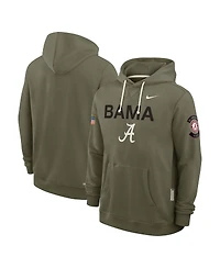 Nike Men's Olive Alabama Crimson Tide 2025 Military Appreciation Performance Pullover Hoodie