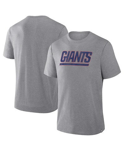 Fanatics Men's Heather Gray New York Giants Pass Rush Tri-Blend T-Shirt