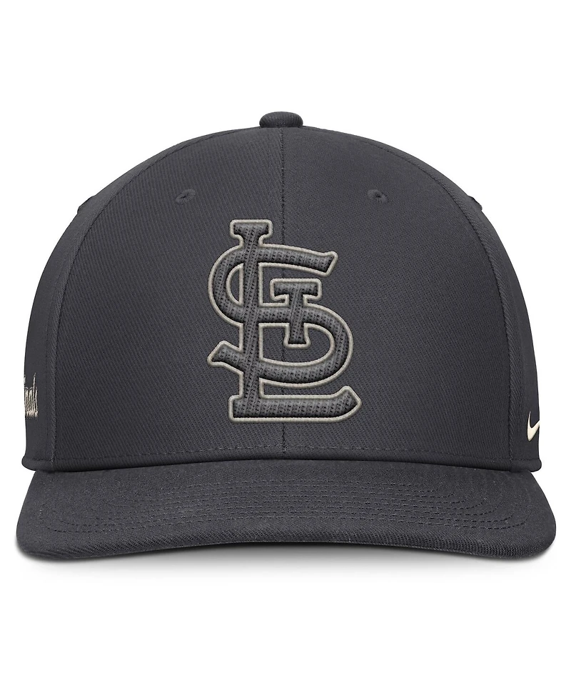 Nike Men's Anthracite St. Louis Cardinals Statement Pro Snapback Hat