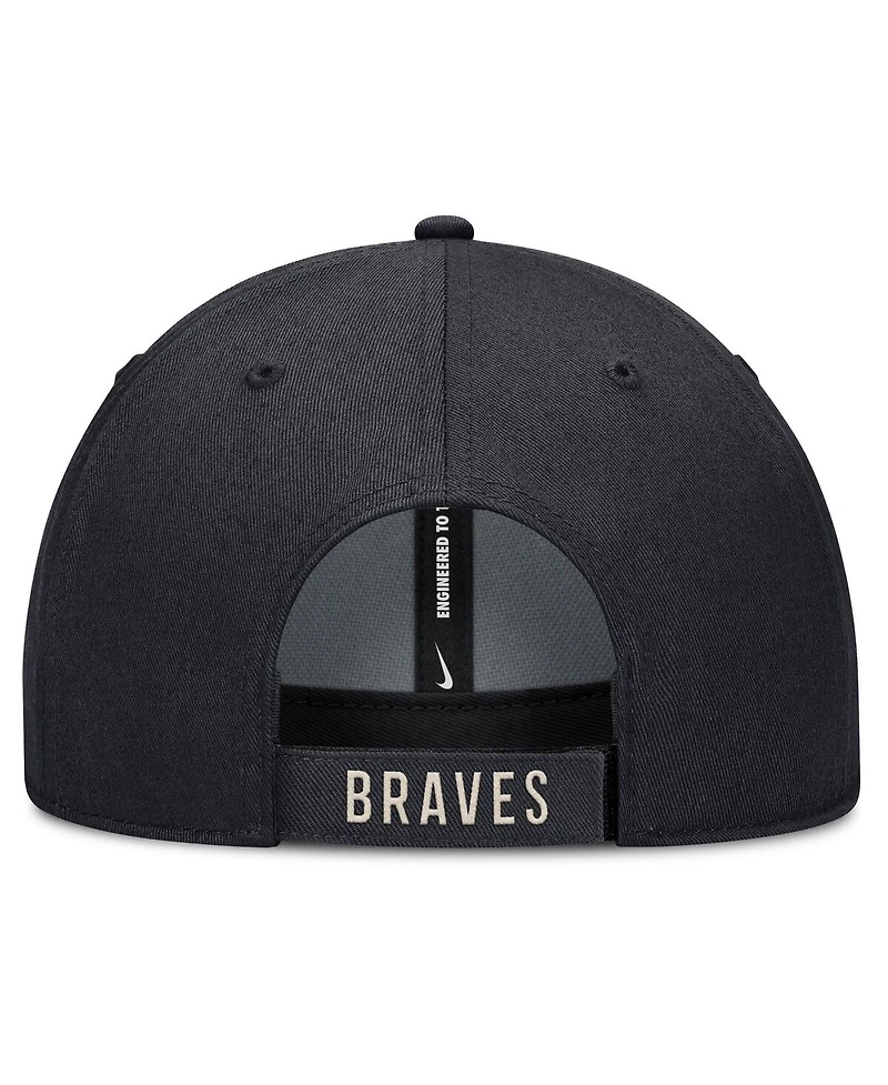 Nike Men's Navy/Natural Atlanta Braves Statement Club Performance Adjustable Hat