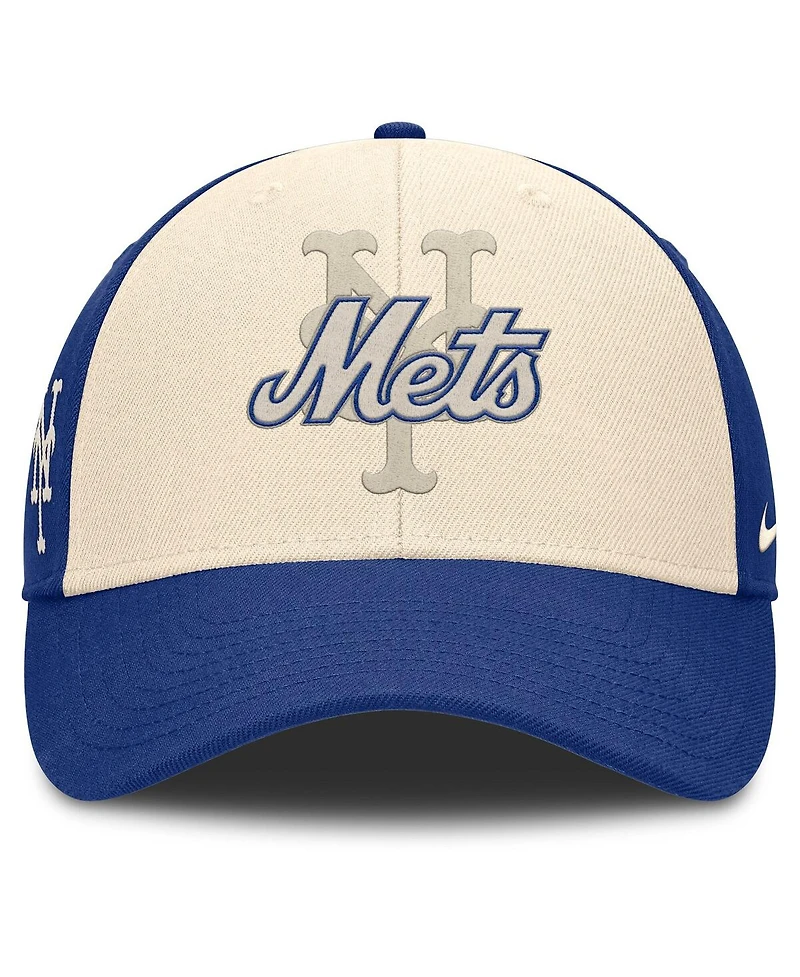 Nike Men's Royal/Natural New York Mets Statement Club Performance Adjustable Hat