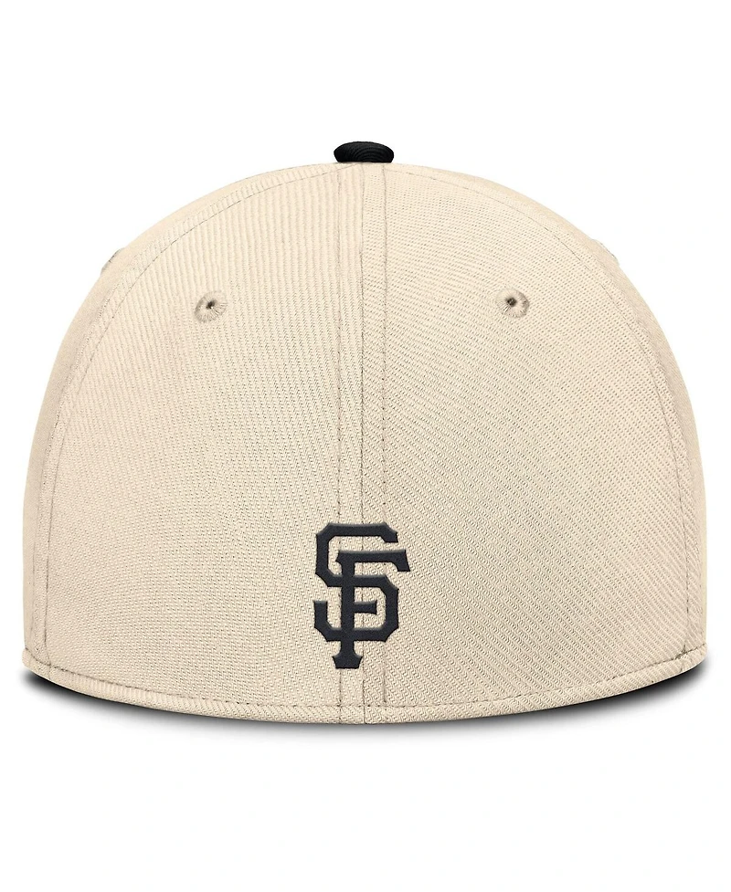 Nike Men's Natural/Black San Francisco Giants Statement Rise Performance Flex Hat