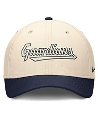 Nike Men's Natural/Navy Cleveland Guardians Statement Rise Performance Flex Hat