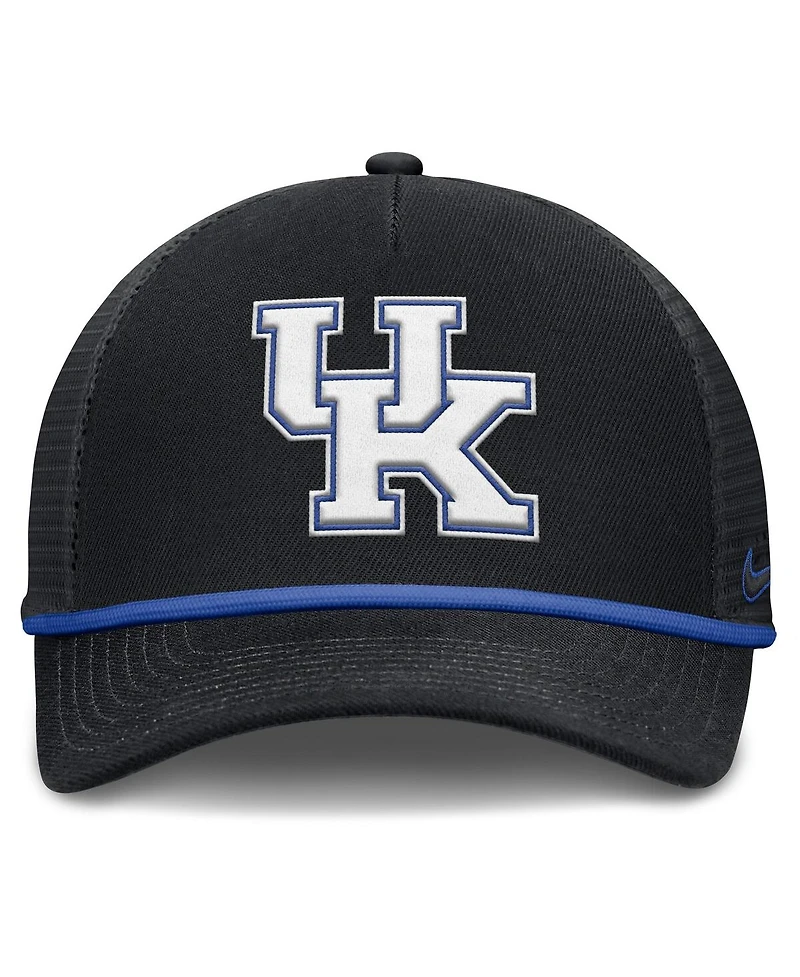 Nike Men's Black Kentucky Wildcats Rise Primetime Trucker Adjustable Hat