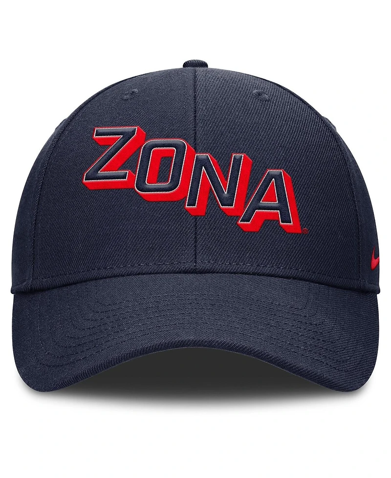 Nike Men's Navy Arizona Wildcats Slanted Primetime Rise Performance Adjustable Hat