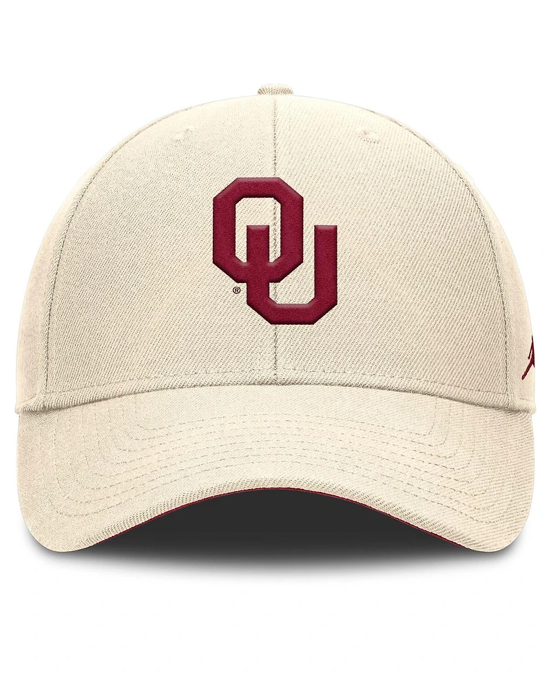 Jordan Men's Natural Oklahoma Sooners Rise Primetime Performance Trucker Adjustable Hat