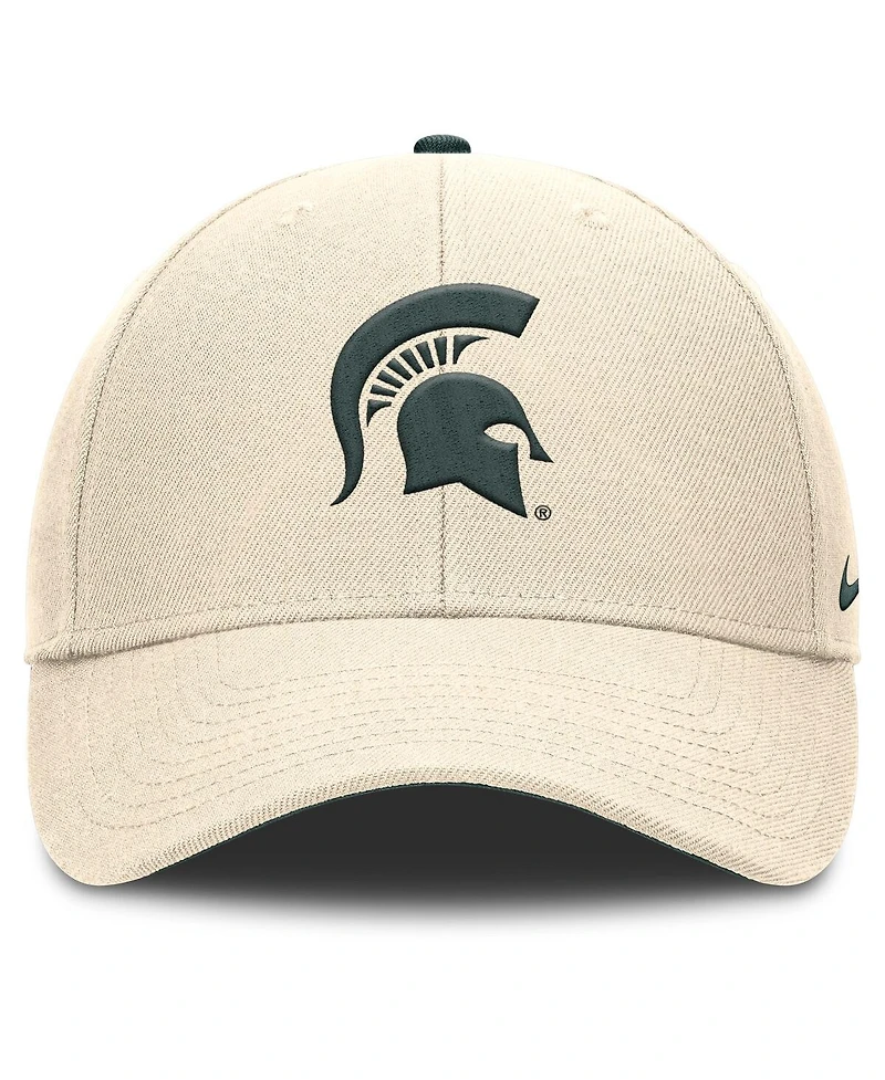 Nike Men's Natural Michigan State Spartans Rise Primetime Performance Trucker Adjustable Hat