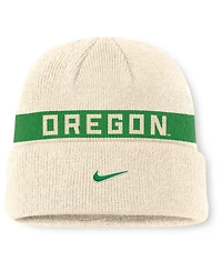 Nike Men's Natural Oregon Ducks Peak Primetime Utility Cuffed Knit Hat