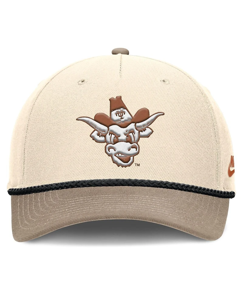 Nike Men's Natural Texas Longhorns Rise Legacy Throwback Logo Adjustable Hat
