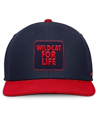 Nike Men's Navy/Red Arizona Wildcats 2025 Sideline Campus Pro Local Snapback Hat