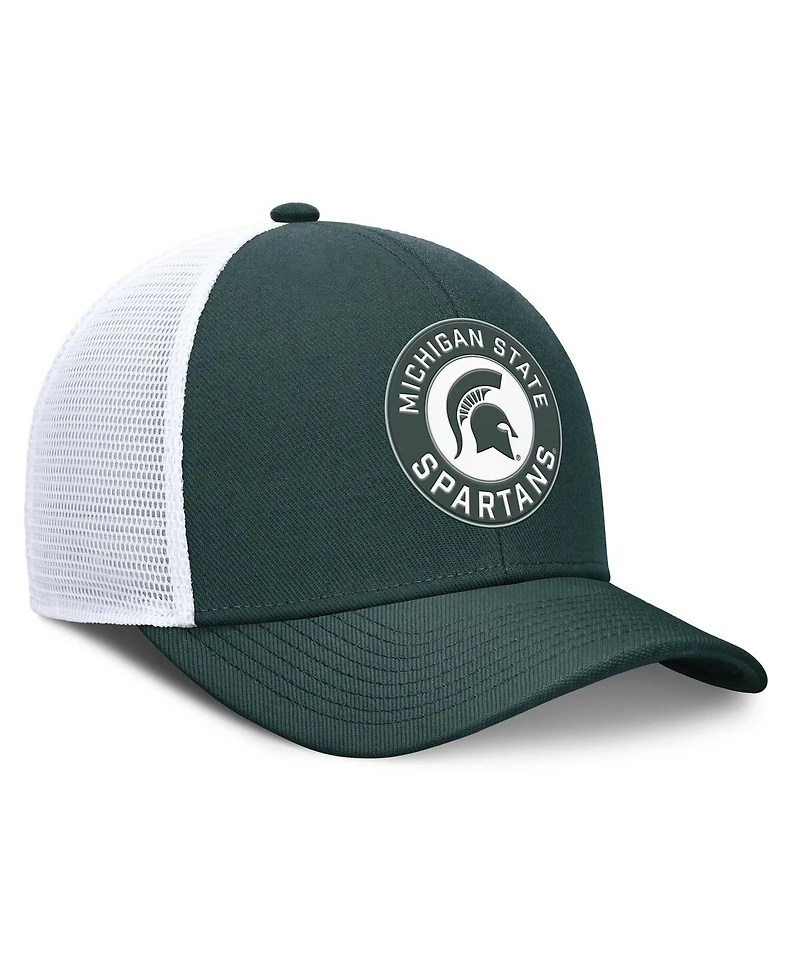 Nike Men's Green/White Michigan State Spartans Rise Primetime Performance Trucker Adjustable Hat