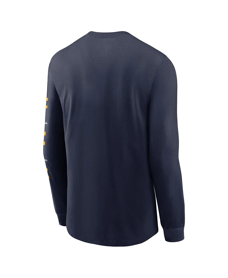 Nike Men's Navy West Virginia Mountaineers Classic Location Long Sleeve T-Shirt